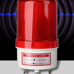 Đèn xoay cảnh báo CHINA LTE-1101J 220VAC R 220VAC D100 có còi màu đỏ