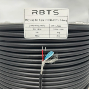 Dây cáp tín liệu UL2464 2 lõi  24awg - 2 lớp chống nhiễu